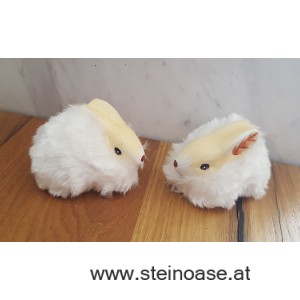 Osterhase WEISS mit Fell 'M'